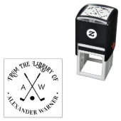 クロスゴルフクラブゴルフボールモノグラム図書室 セルフインキングスタンプ (インサイチュ)