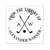 クロスゴルフクラブゴルフボールモノグラム図書室 セルフインキングスタンプ (デザイン)