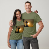 クロスサンセットシルエットティー Tシャツ (ユニセックス)