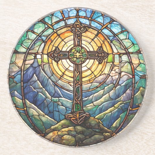 クロスサンドストーンコースター コースター (正面)