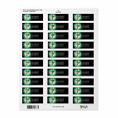 クロスシルエット白熱［赤熱］光を放つ; ラベル (フルシート)