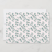 クロスシンプルバプテ離れス写真とユーカリの写真 招待状 (裏面)