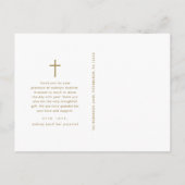クロスシンプルフォトでバプテスマありがとう ポストカード (裏面)