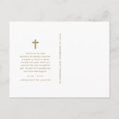 クロスシンプルフォトポストカードでバプテスマありがとう ポストカード (裏面)