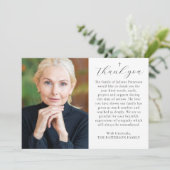 クロスシンプルフォトメパーソナライズされたッセージ サンキューカード (スタンド正面)