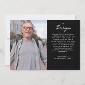 クロスシンプルフォトメパーソナライズされたッセージ サンキューカード (正面)