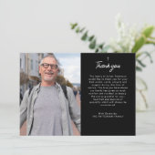 クロスシンプルフォトメパーソナライズされたッセージ サンキューカード (スタンド正面)