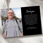 クロスシンプルフォトメパーソナライズされたッセージ サンキューカード