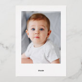 クロスシンプルボタニカル第一聖体 箔招待状 (裏面)