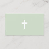 クロスシンプル牧師と緑 名刺 (裏面)
