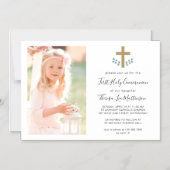 クロスシンプル離れホリー・コミュニオンフォトとの マグネット招待状 (正面)