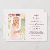 クロスシンプル離れホリー・コミュニオンフォトとの 招待状 (正面)