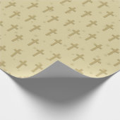 クロスシームレスパターン洗礼ファースト・コミューン ラッピングペーパー (角)