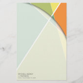 クロスジオメトリパターンスタイリッシュアーモダント 便箋 (正面)