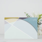 クロスジオメトリパターンスタイリッシュアーモダント 便箋 (スタンド正面)