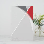 クロスジオメトリパターンスタイリッシュアーモダント 便箋 (スタンド正面)