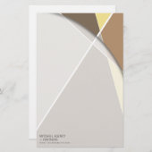 クロスジオメトリパターンスタイリッシュアーモダント 便箋 (正面/裏面)