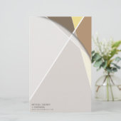 クロスジオメトリパターンスタイリッシュアーモダント 便箋 (スタンド正面)