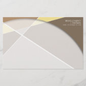 クロスジオメトリパターンスタイリッシュアーモダント 便箋 (正面)