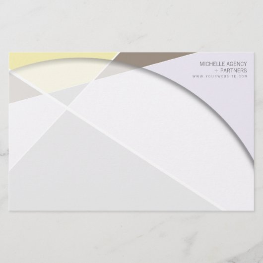 クロスジオメトリパターンスタイリッシュアーモダント 便箋 (正面)