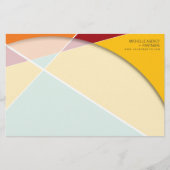 クロスジオメトリパターンスタイリッシュアーモダント 便箋 (正面)