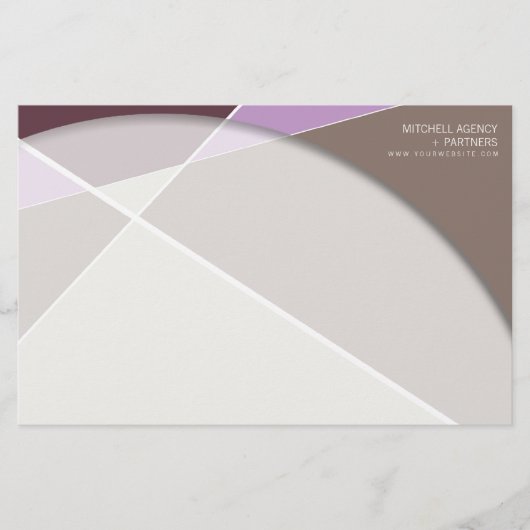 クロスジオメトリパターンスタイリッシュアーモダント 便箋 (正面)