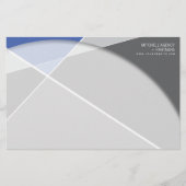 クロスジオメトリパターンスタイリッシュアーモダント 便箋 (正面)