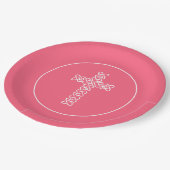 クロススイカピンク共産主義バプテスマ ペーパープレート (アングル)