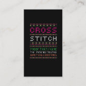 クロスステおもしろいッチ針先裁縫針アート 名刺 (正面)