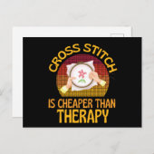 クロススティッチイズマイセラピー編み物 ポストカード (正面/裏面)