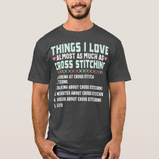 クロスステッチおもしろいラブステッチ裁縫ギフト Tシャツ