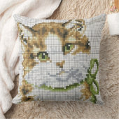 クロスステッチの子猫 クッション (ブランケット)