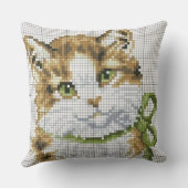 クロスステッチの子猫 クッション (裏面)