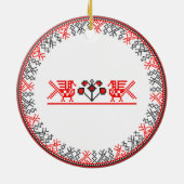 クロスステッチの鳥 セラミックオーナメント (裏面)