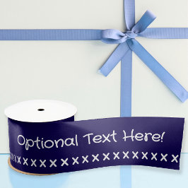 クロスステッチまたはキス、および任意の色のテキスト サテンリボン