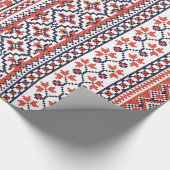 クロスステッチデザインパターン ラッピングペーパー (角)