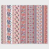 クロスステッチデザインパターン ラッピングペーパー (フラット)