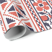 クロスステッチデザインパターン ラッピングペーパー (ロールコーナー)