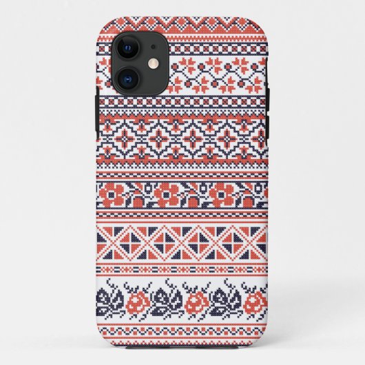 クロスステッチデザインパターン Case-Mate iPhoneケース (裏面)