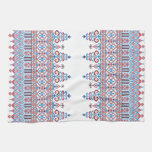 クロスステッチデザイン キッチンタオル (横)