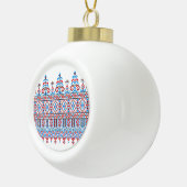クロスステッチデザイン セラミックボールオーナメント (右)