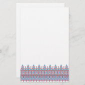 クロスステッチデザイン 便箋 (正面/裏面)