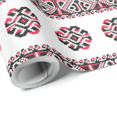 クロスステッチパターン(&B) ラッピングペーパー (ロールコーナー)