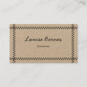 クロスステッチフレームのシームストレスクラフト名刺 名刺 (正面)