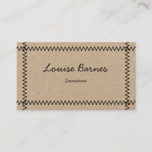 クロスステッチフレームのシームストレスクラフト名刺 名刺 (正面)