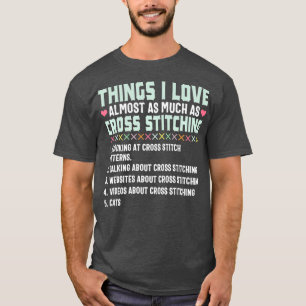 クロスステッチラおもしろいブステッチング裁縫ギフト Tシャツ