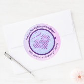 クロスステッチ刺繍フープハートパーソナライズされた ラウンドシール (封筒)