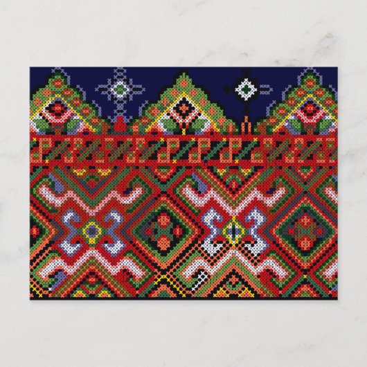 クロスステッチ刺繍ポストカード ポストカード (正面)
