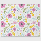 クロスステッチ春花包み紙 ラッピングペーパー (フラット)
