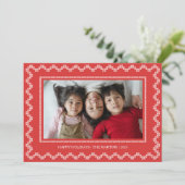 クロスステッチ枠ハッピーホリデーズクリスマスカード シーズンカード (スタンド正面)